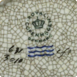 Royal Copenhagen Craquele/Crackle finish small plate  marks
